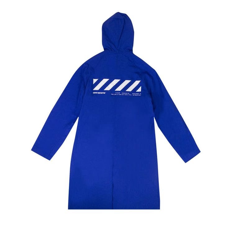 Off-White Diag Raincoat Blue