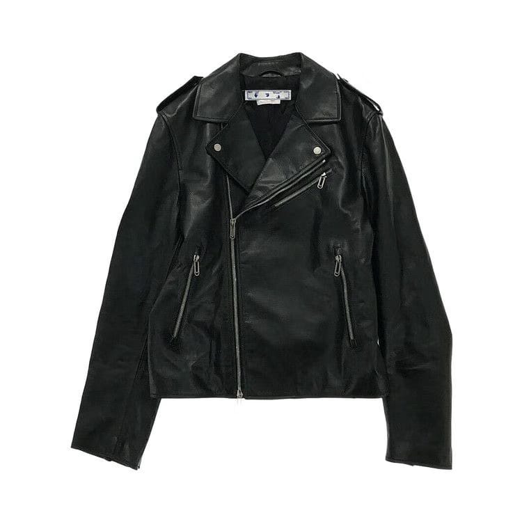 Off-White Diag Tab Biker Jacket Black/White