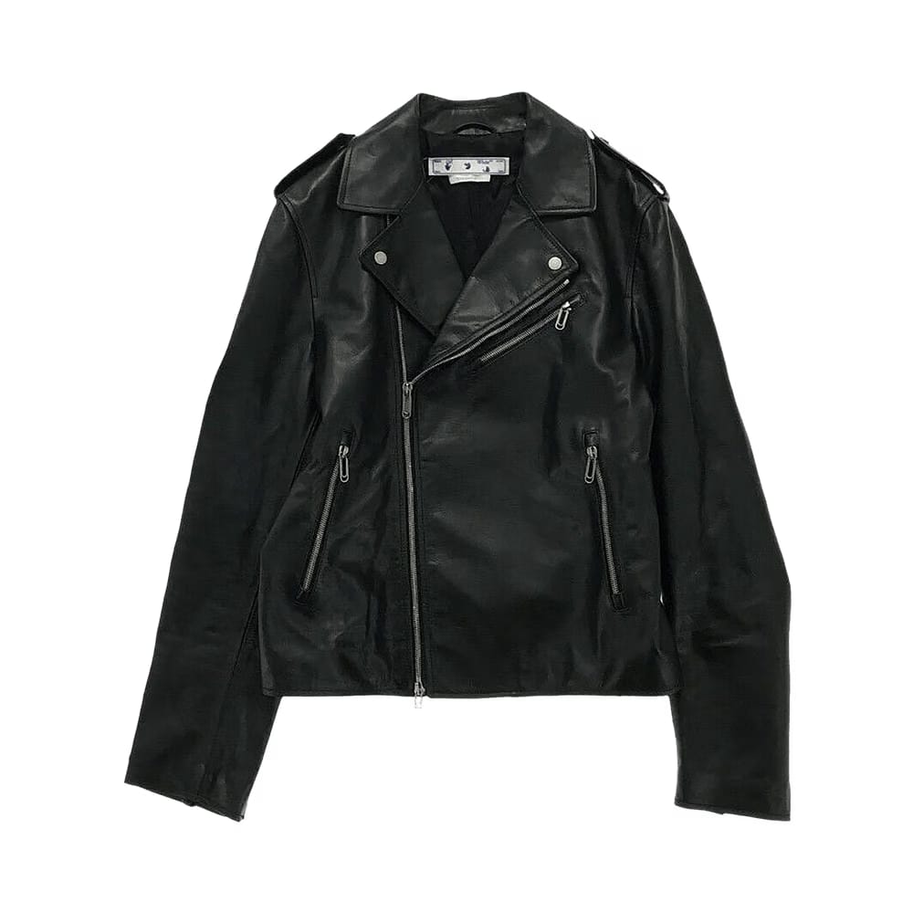 Off-White Diag Tab Biker Jacket Black/White