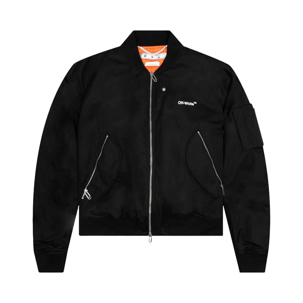 Off-White Diag Tab Bomber Jacket Black/White