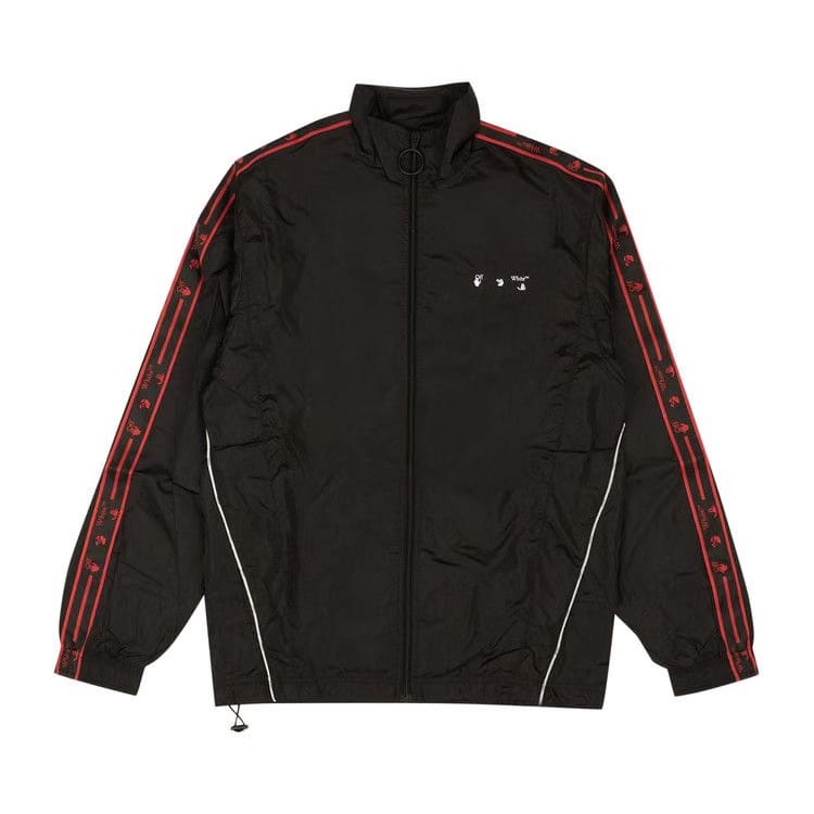 Off-White Logo Stripe Track Jacket Black/White