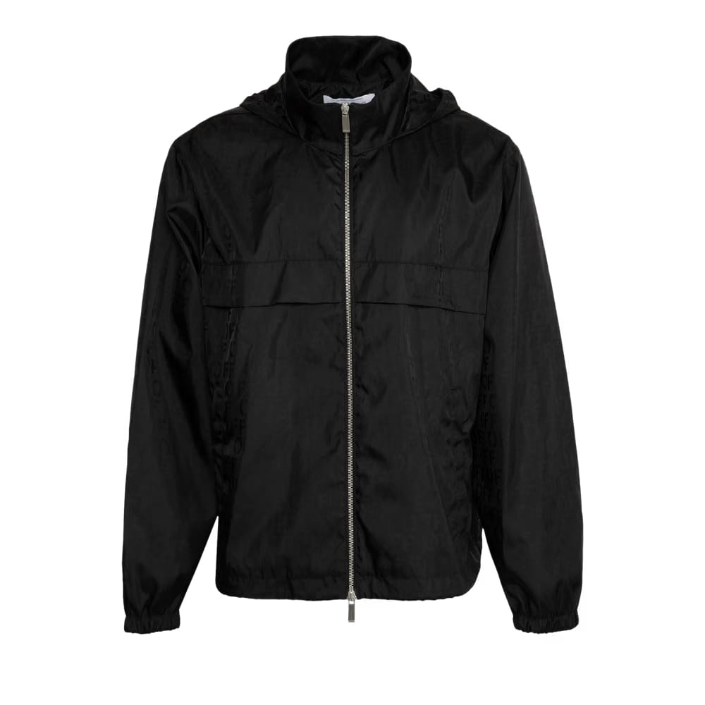 Off-White Jacquard Hood Windbreaker Black