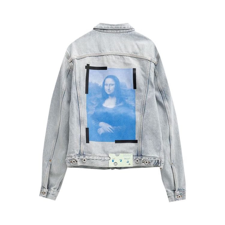 Off-White La Gioconda Slim Denim Jacket Bleach/White