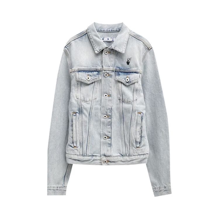 Off-White La Gioconda Slim Denim Jacket Bleach/White