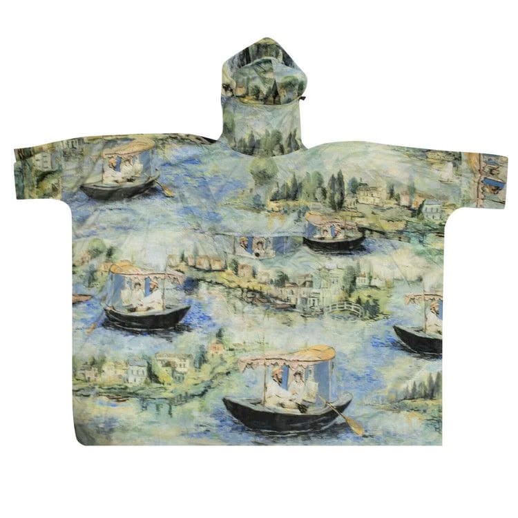 Off-White Lake Print Cape Coat Multicolor