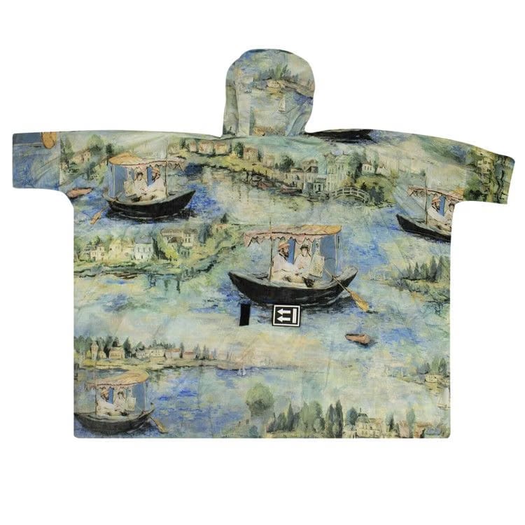 Off-White Lake Print Cape Coat Multicolor