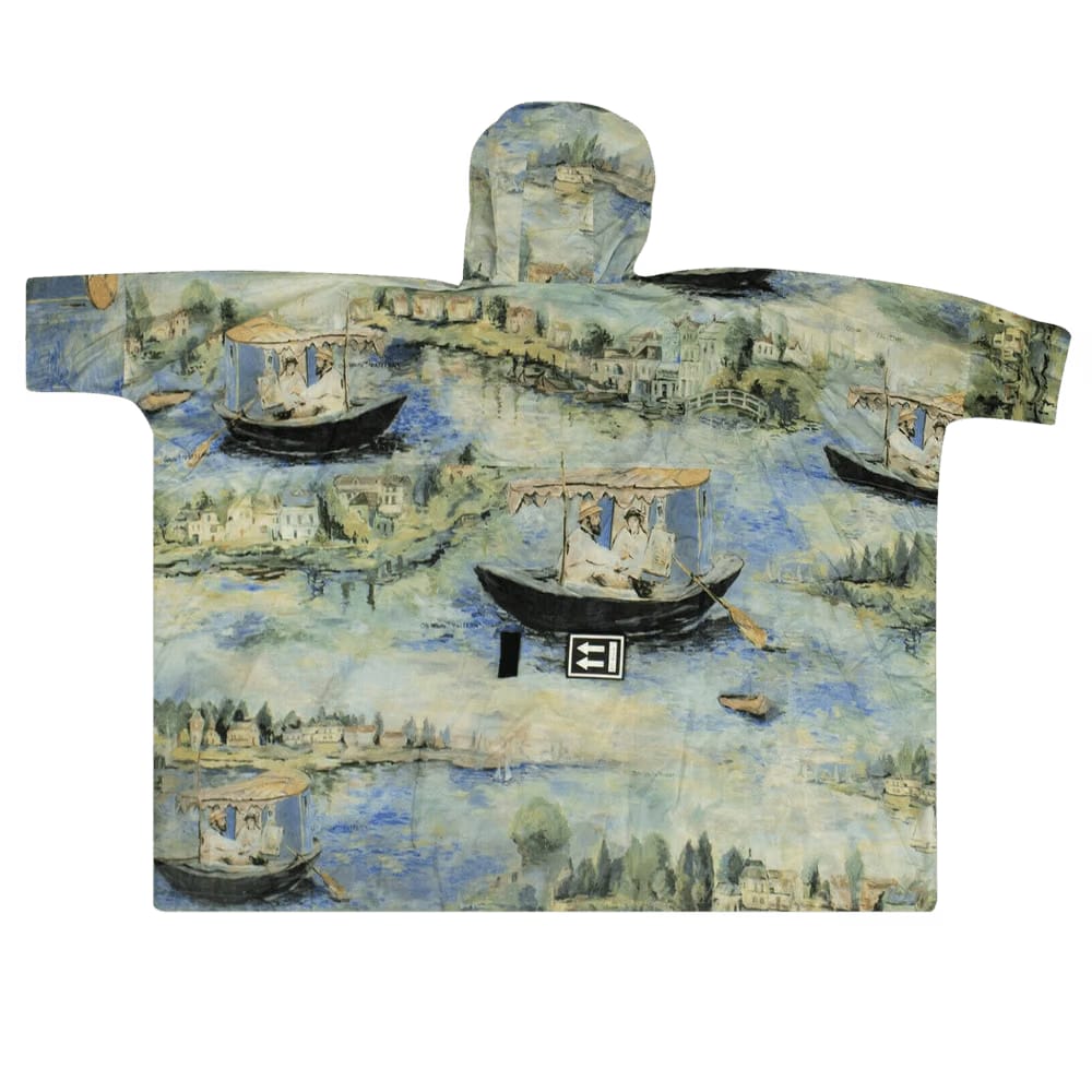 Off-White Lake Print Cape Coat Multicolor