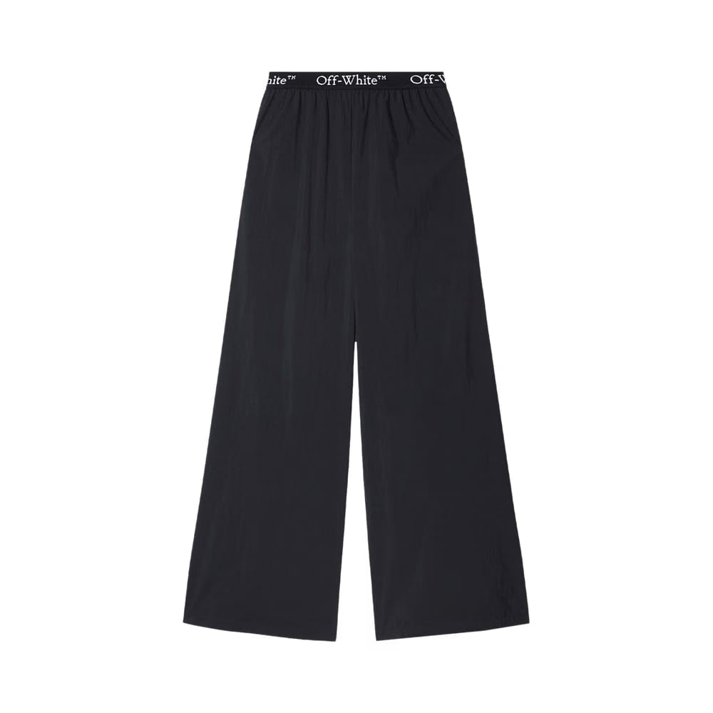 Off-White Logo Band Nylon Pants Black