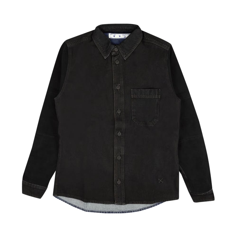 Off-White Logo Denim Jacket Black/Blue