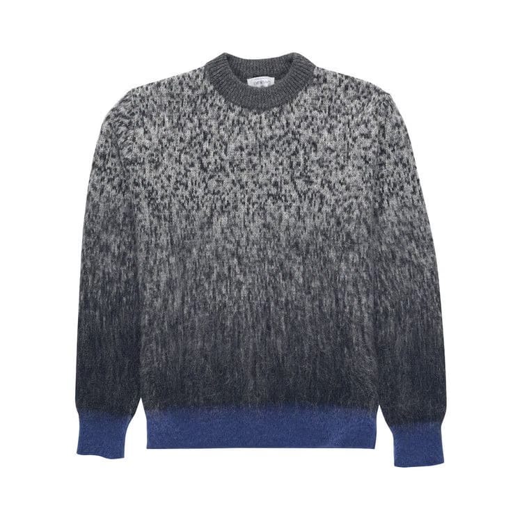 Off-White Mohair Degrade Arr Knit Crew Anthracite