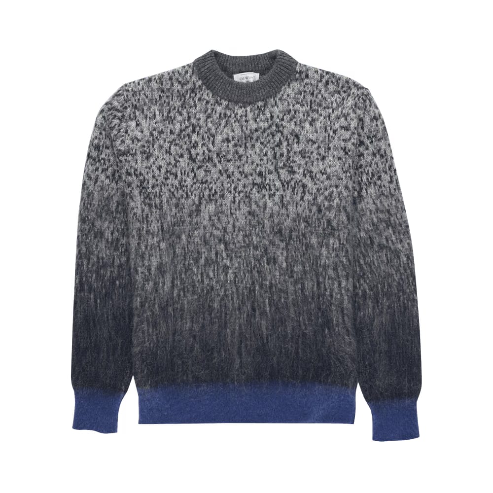 Off-White Mohair Degrade Arr Knit Crew Anthracite