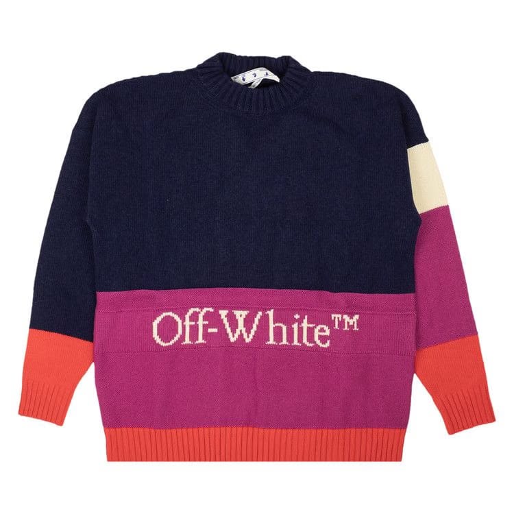 Off-White Multi Block Pullover Sweater Blue