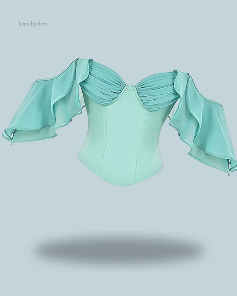 HOUSE OF CB Isabella Jade Ruffle sleeve Corset