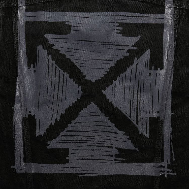 Off-White Negative Mark Slim Denim Jacket Faded Black/Castelrock