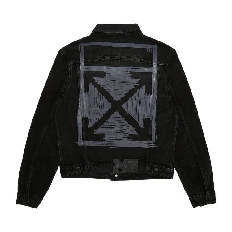 Off-White Negative Mark Slim Denim Jacket Faded Black/Castelrock