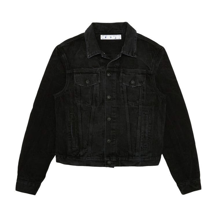 Off-White Negative Mark Slim Denim Jacket Faded Black/Castelrock
