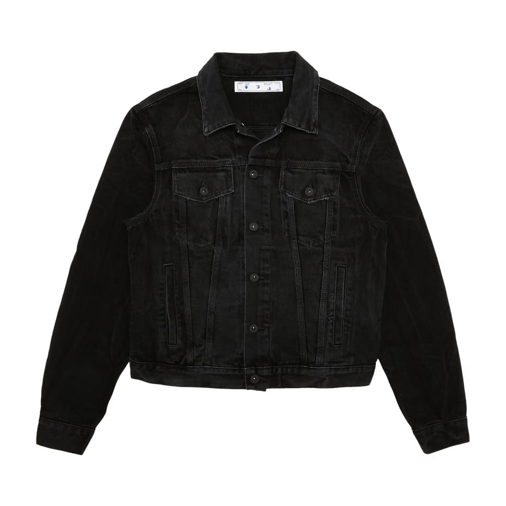 Off-White Negative Mark Slim Denim Jacket Faded Black/Castelrock