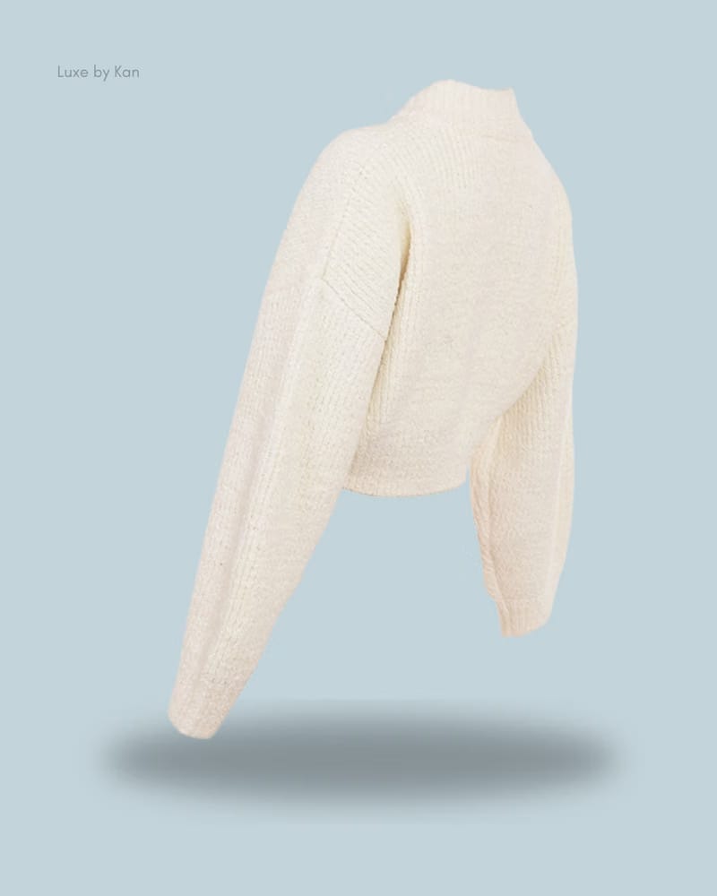 HOUSE OF CB Salilah Cream Chenille Blend Bomber Jacket