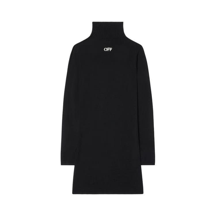 Off-White Off Stamp Slick Mini Dress Black/White