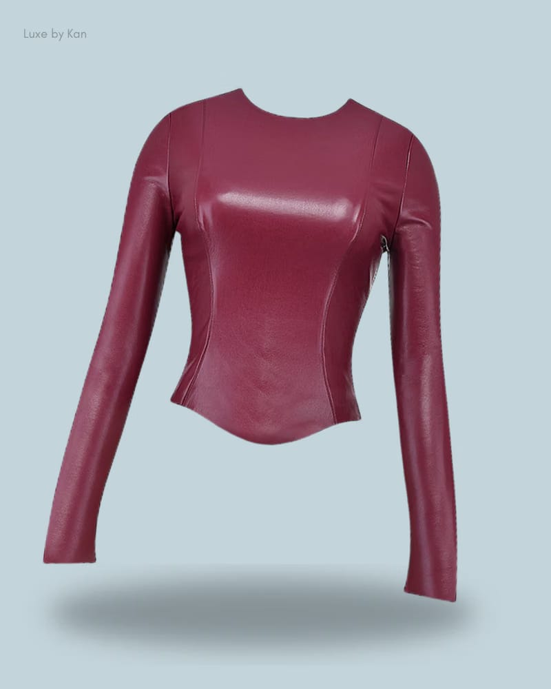 HOUSE OF CB Wine Toned Vegan Leather