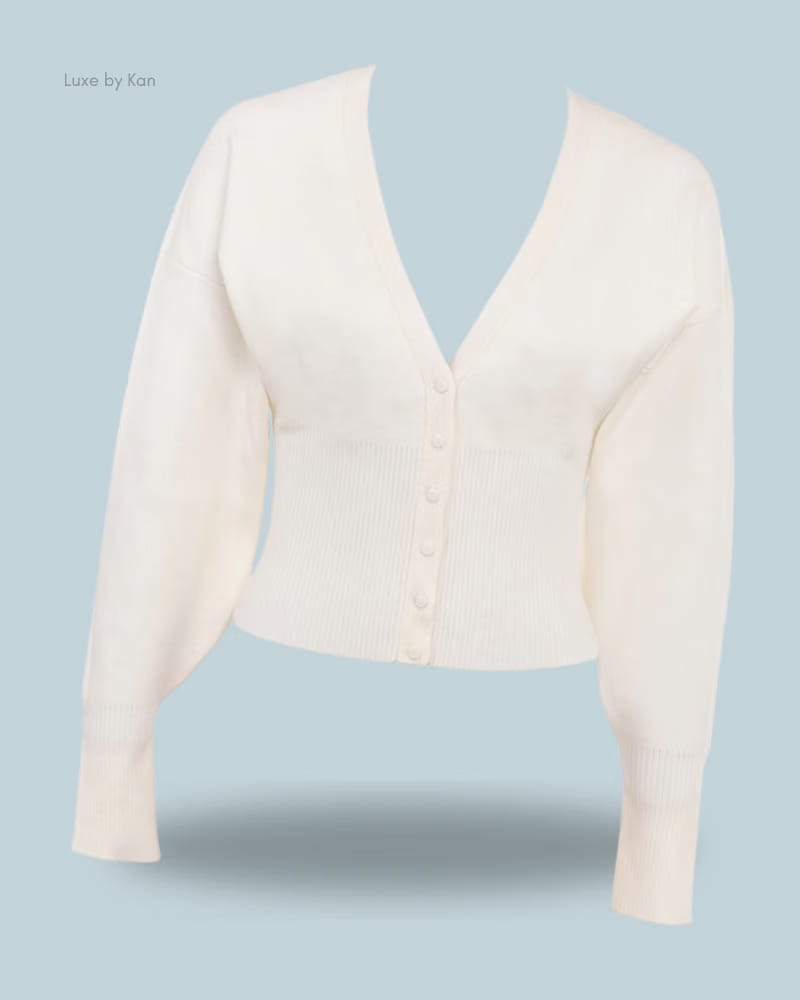 HOUSE OF CB Noor Off White Knitted Cardigan
