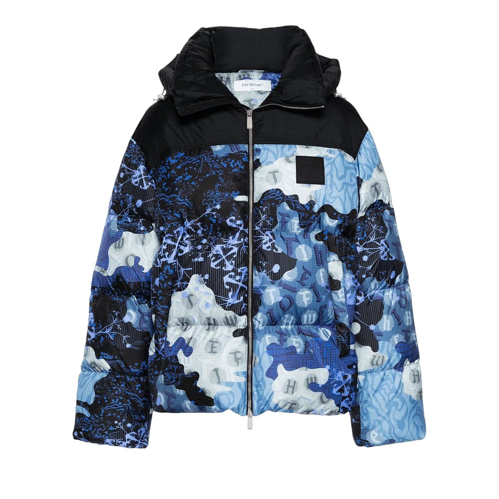 Off-White Rip Down Puffer Jacket Camouflage/Black