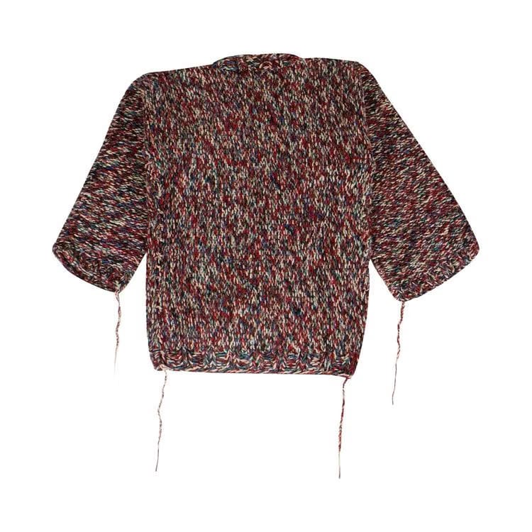 Off-White Rope Knit Cardigan Red/Multicolor