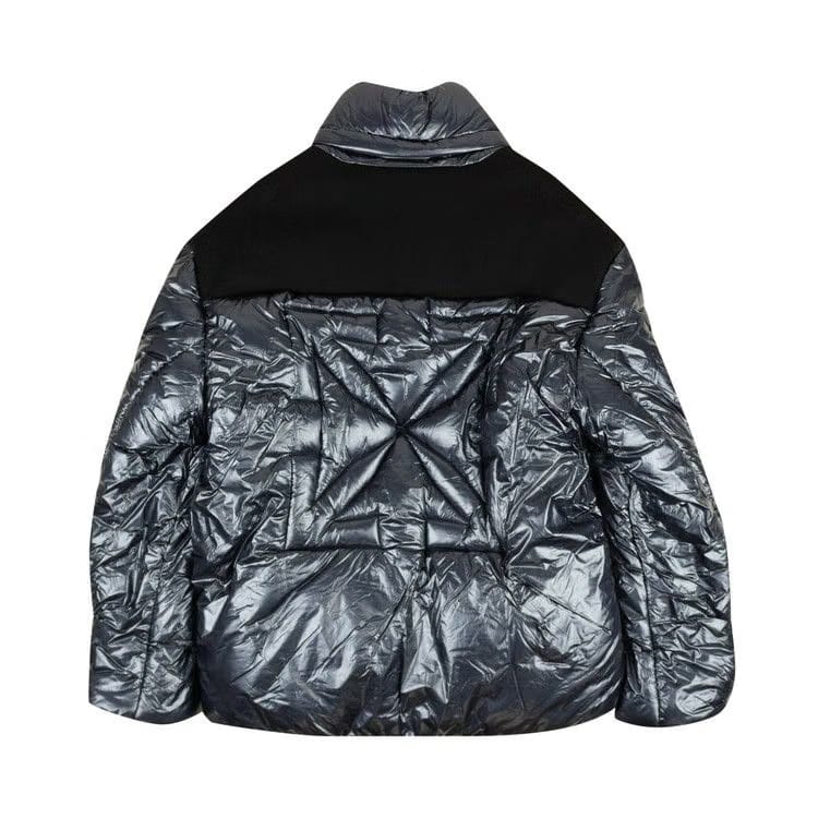 Off-White Shiny Down Jacket Navy Blue