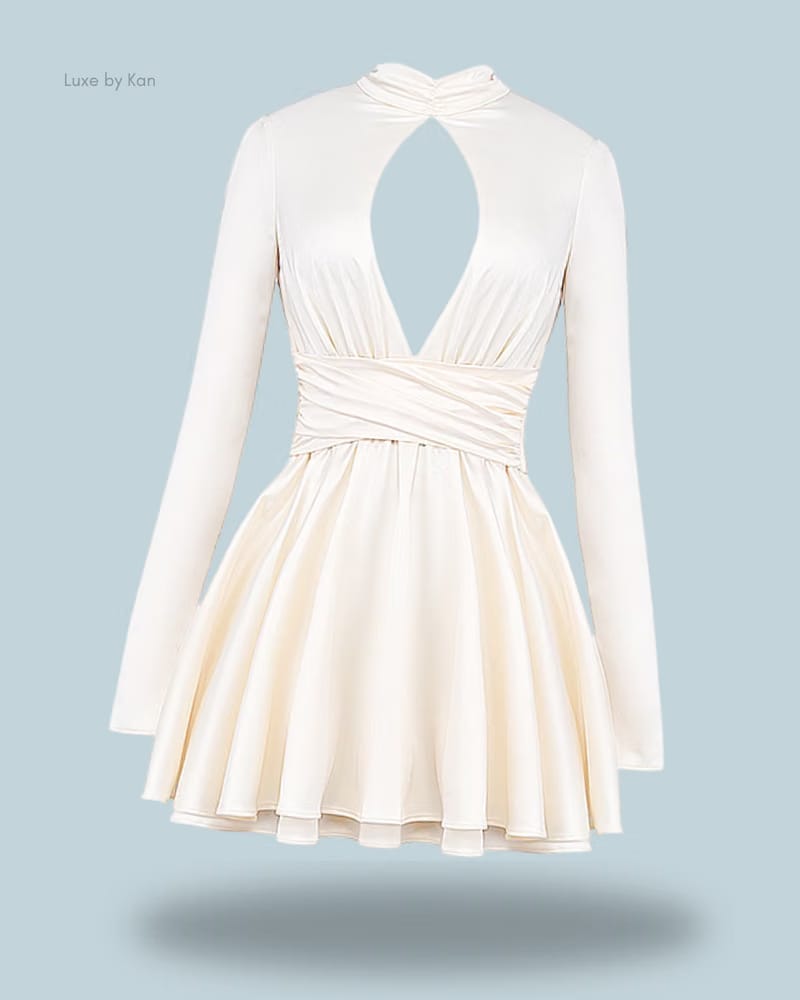 HOUSE OF CB Aryana Ivory Mini Dress