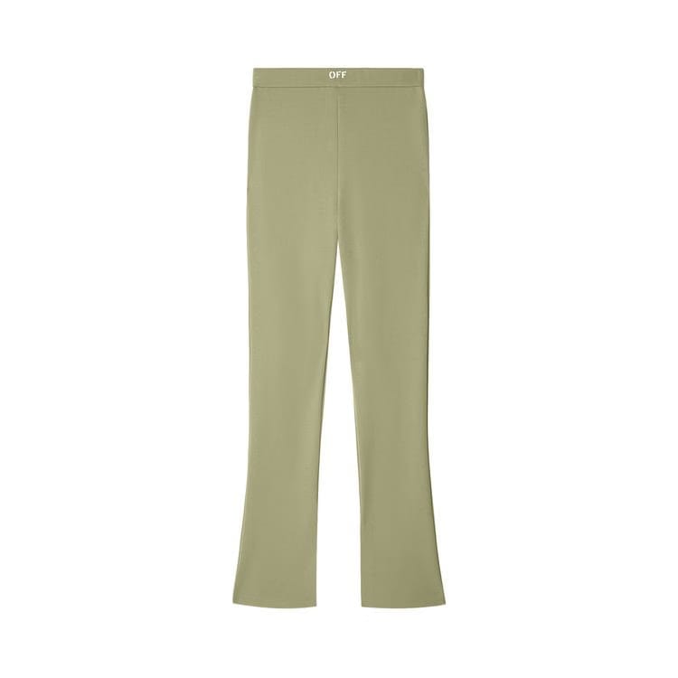 Off-White Sleek Split Leggings Green