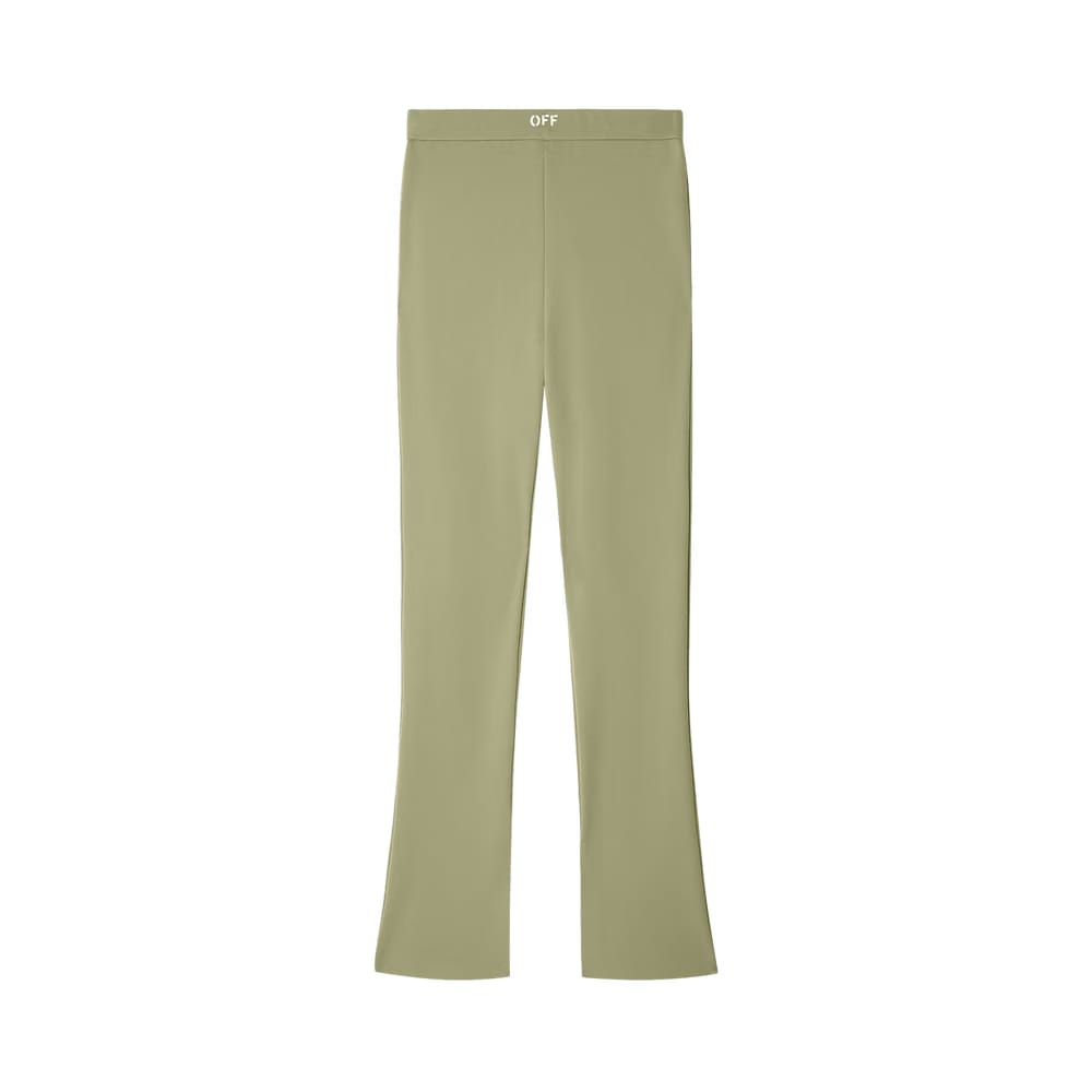 Off-White Sleek Split Leggings Green