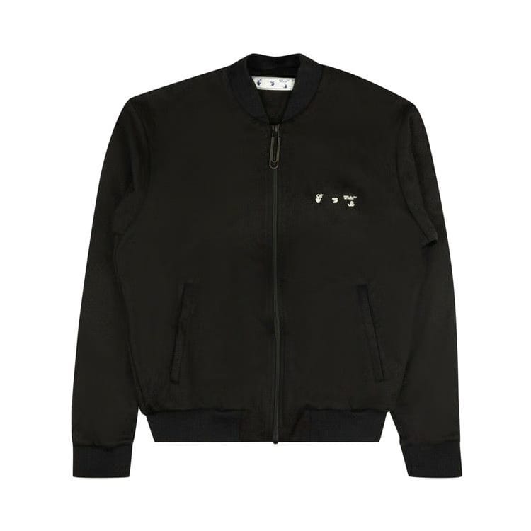 Off-White Slim Logo Track Top Black