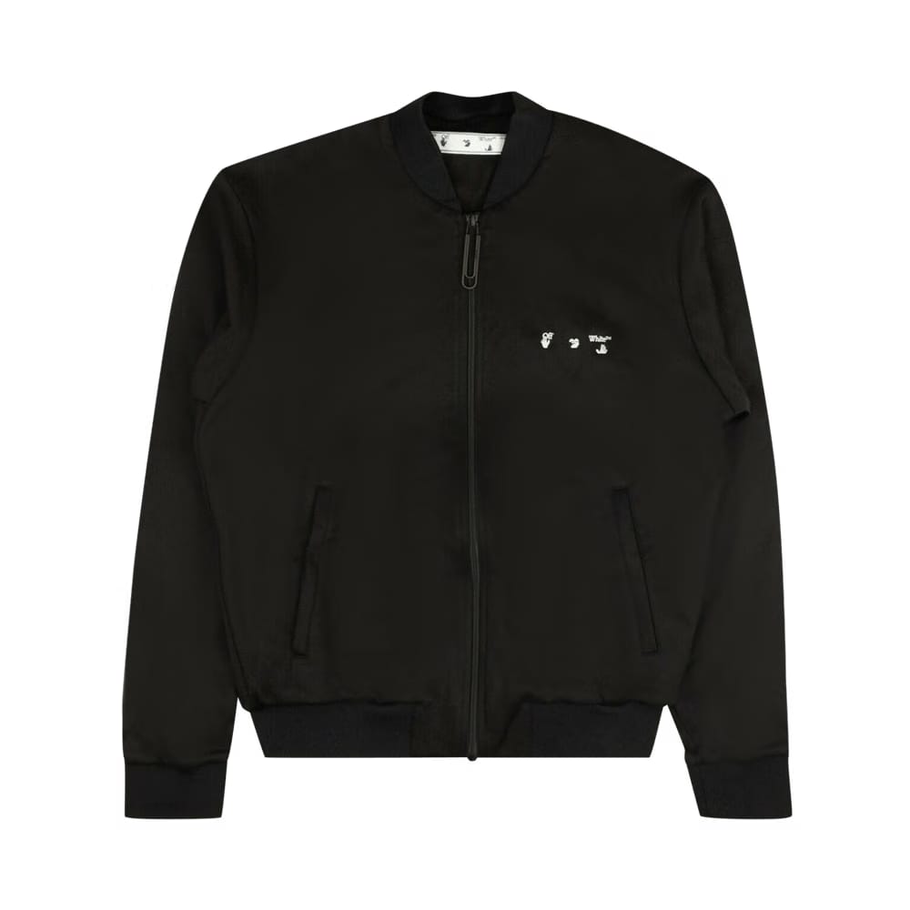 Off-White Slim Logo Track Top Black