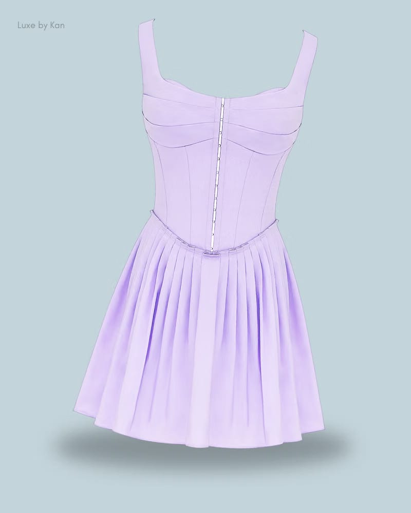 HOUSE OF CB Cupid Pleated Mini Dress