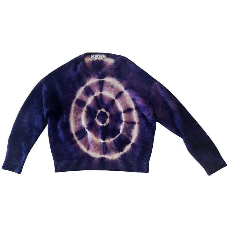 Off-White Tie Dye Mohair Skate Sweater Purple