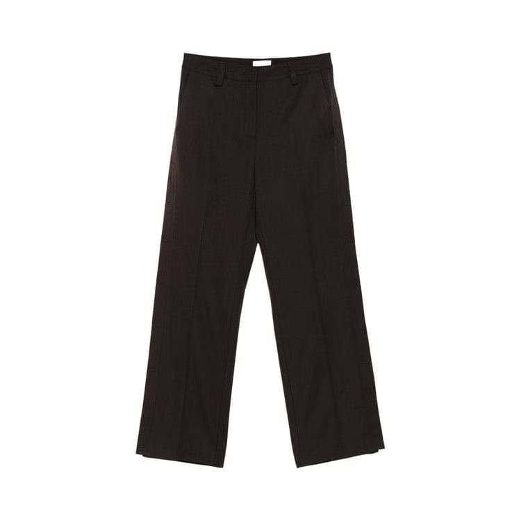 Off-White Virgin Wool Wide Leg Pants Mole