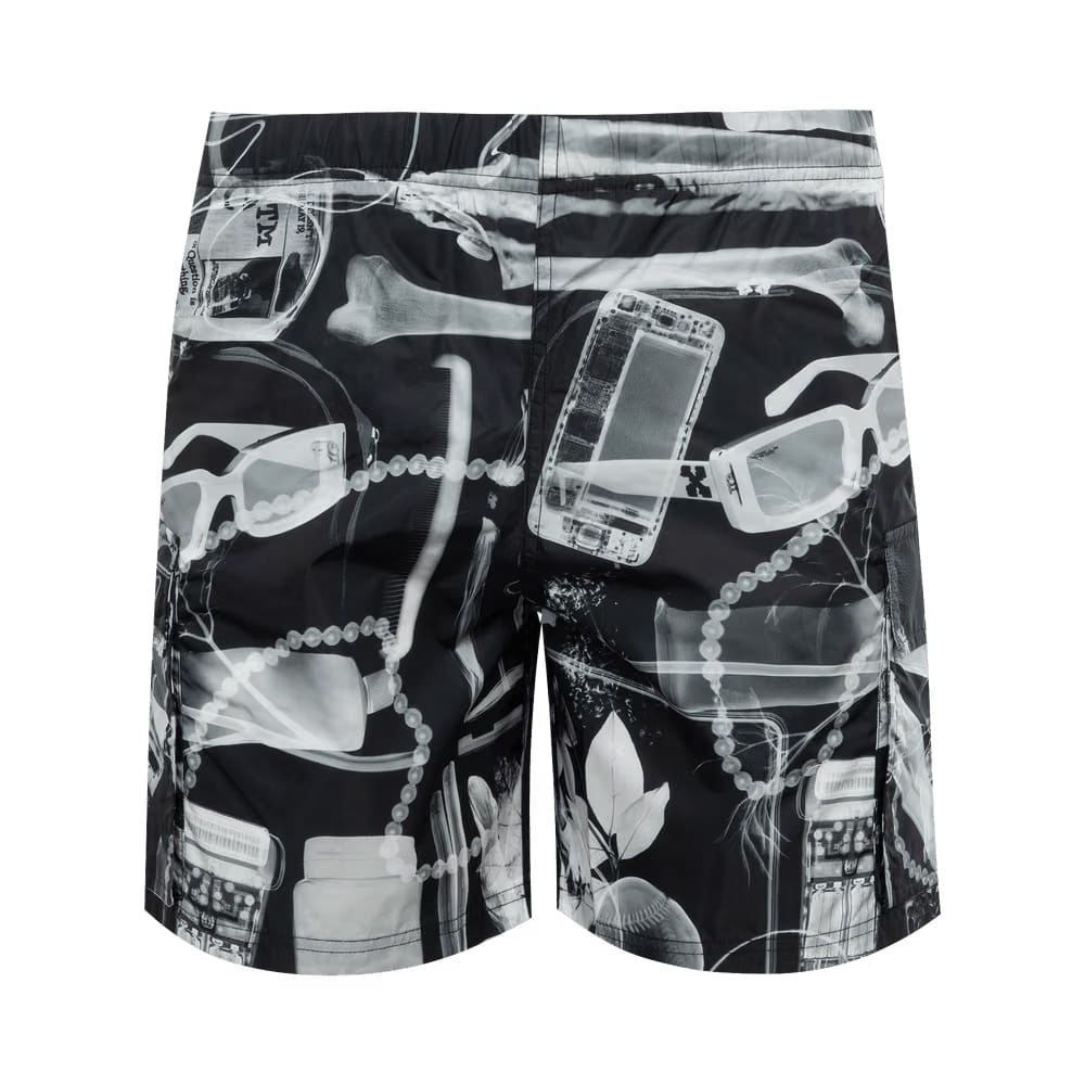 Off-White X-Ray Cargo Swim Shorts Black/White
