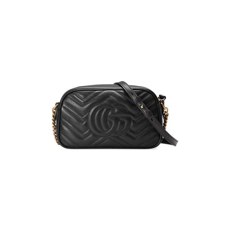 Gucci GG Marmont Small Matelassé Shoulder Bag Black