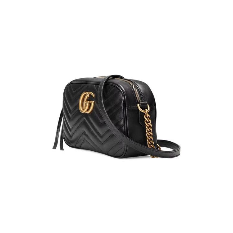 Gucci GG Marmont Small Matelassé Shoulder Bag Black