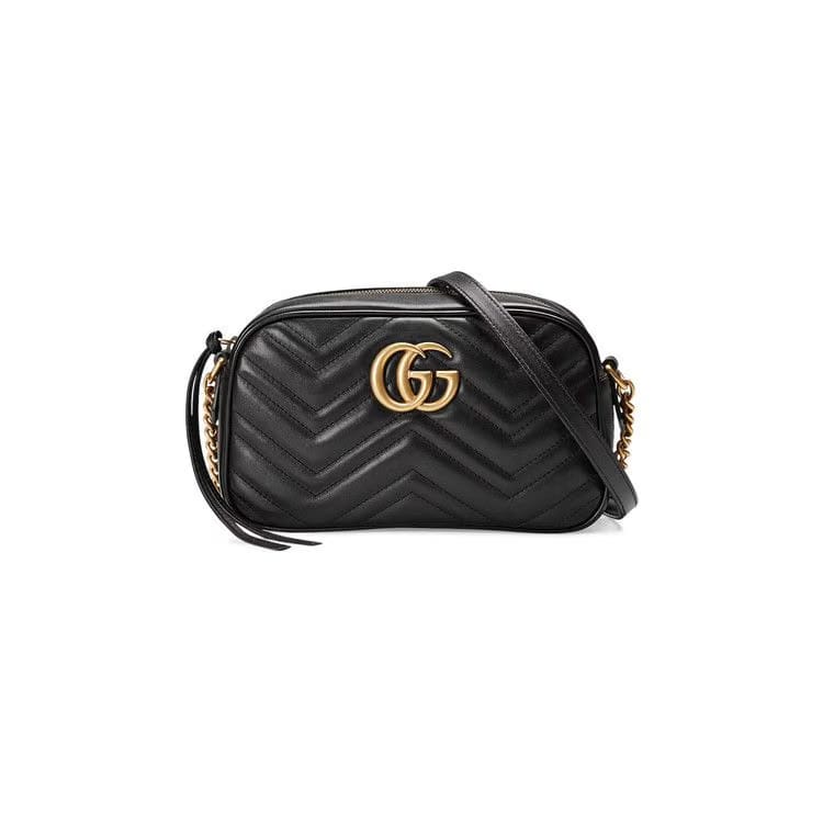 Gucci GG Marmont Small Matelassé Shoulder Bag Black