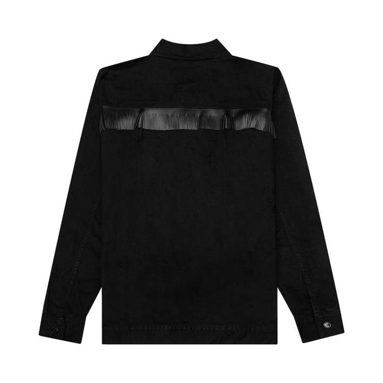 Raf Simons Leather Fringes And Studs Jacket Black