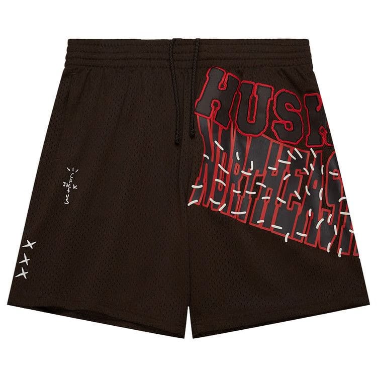 Cactus Jack by Travis Scott x Mitchell & Ness Northeastern University Shorts Brown