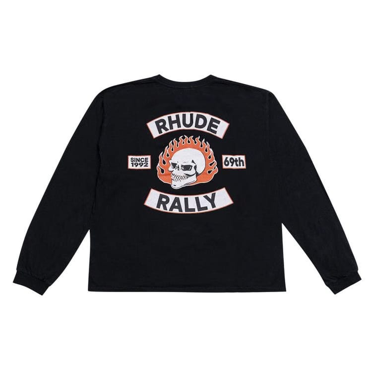 Rhude 92 Rally Long-Sleeve T-Shirt Vintage Black