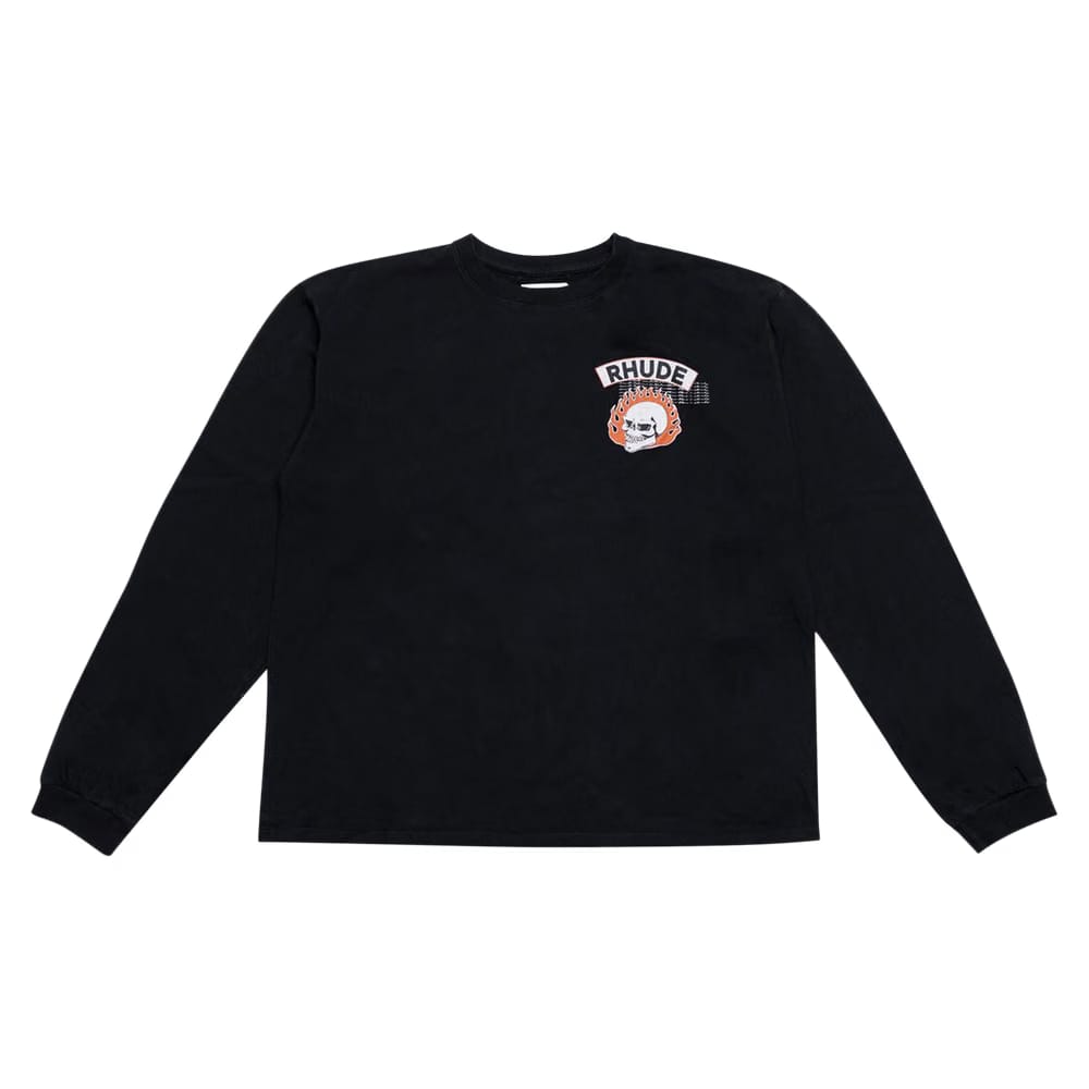 Rhude 92 Rally Long-Sleeve T-Shirt Vintage Black