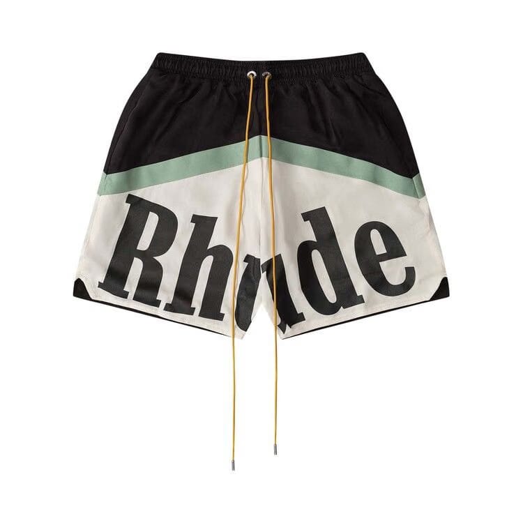 Rhude Awakeing Shorts Black/Green/Creme