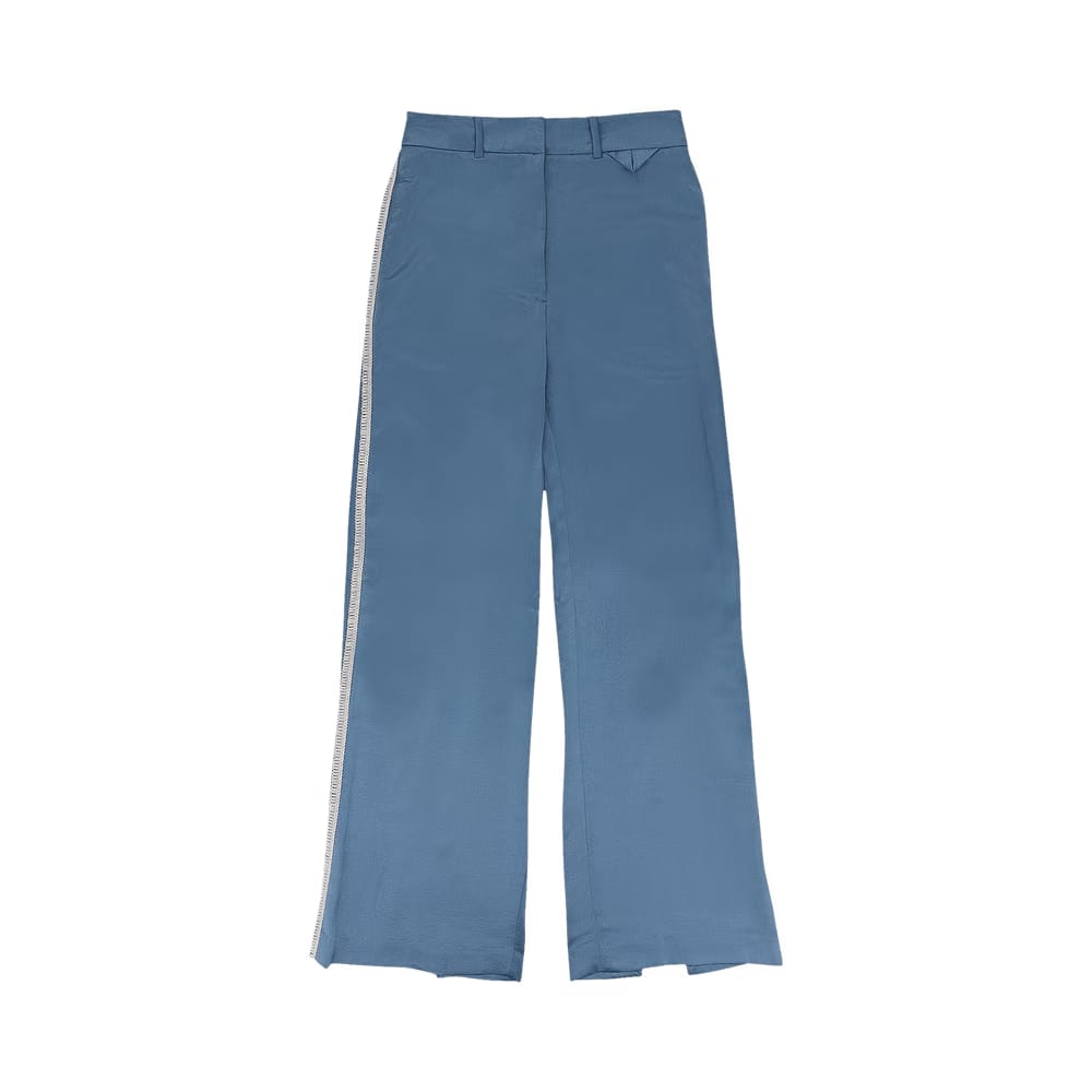 Rhude Back Slit W/ Trim Straight Pants Blue/White