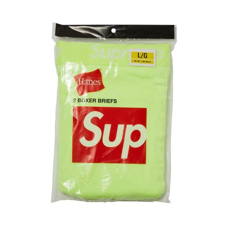 Supreme x Hanes Boxer Briefs (2 Pack) Fluorescent Yellow