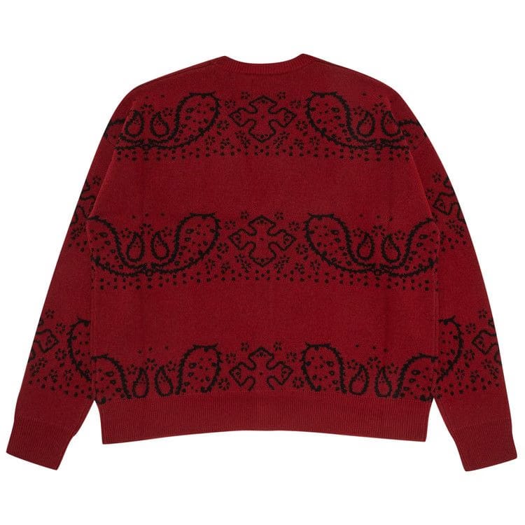 Rhude Bandana Knit Cardigan Red/Black