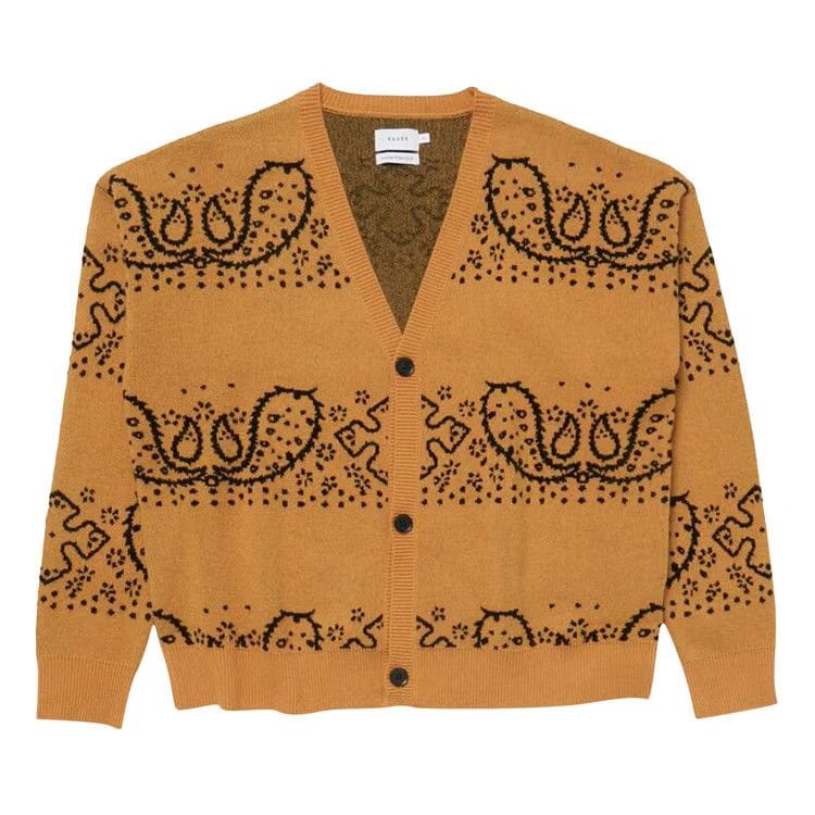Rhude Bandana Knit Cardigan Yellow/Black