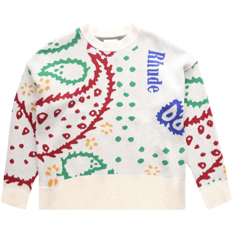 Rhude Bandana Knit Crème/Multicolor